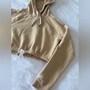 Hollister Tan Cropped Hoodie